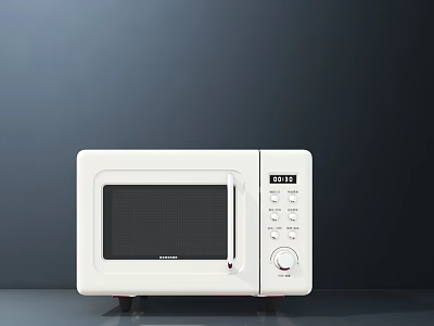 White Panasonic Microwave Oven Essential Kitchen Appliance With Digital Display And Control Panel 3d model