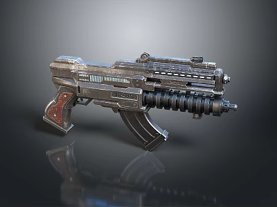 rifle semi-automatic rifle combat rifle battle rifle carbine war rifle attack rifle 3d model