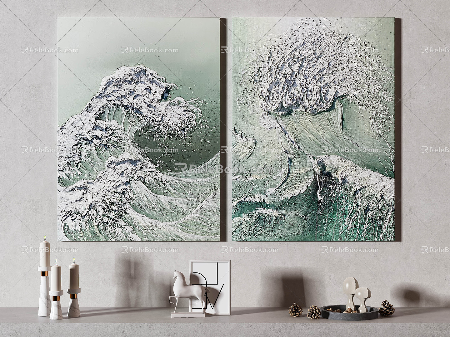 modern decorative painting 3d model