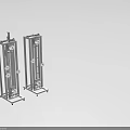 Industrial Equipment With Metal Frame And Multiple Circular Components On Mobile Base