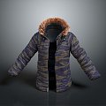 cotton-padded jacket down jacket goose down jacket thick clothes 3d model