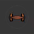 Black and Orange Wired Over Ear Headphones With Microphone For Gaming Use