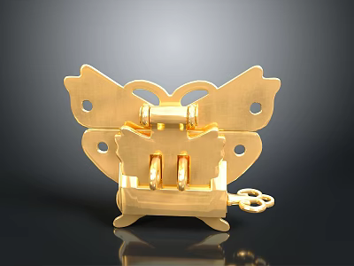 Golden Butterfly Design Lighting Combination For Elegant Home Decor Setup 3d model
