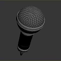 Handheld Microphone With Metal Mesh Grille And Silver Black Textured Surface For Daily Use