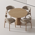 Modern leisure tables and chairs 3d model