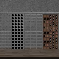 Diverse Design Room Dividers Featuring Geometric Lattice Triangular Patterns In Wooden White Black 3d model