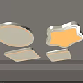 Modern Ceiling Lights with Square Round Star Shaped and Irregular Designs for Interior Decoration 3d model