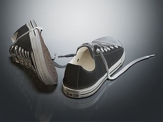 modern shoes cloth shoes 3d model