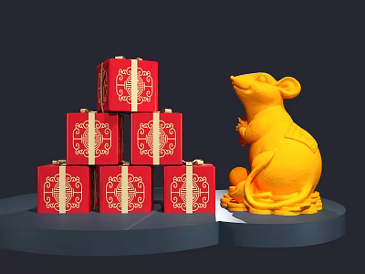 New Chinese Ornaments Gift Ornaments 3d model