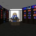 Liquor and Tobacco Store Modern Interior With Shelves And Displayed Products