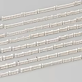Multiple Classic White Railings Neatly Arranged in Rows on Gray Background 3d model