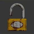 Lock combination lock metal lock antique lock old lock tools hardware tools processing tools furniture 3d model