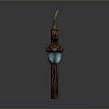 Artistic Wooden Stone Decorative Sculpture With Branch Leaf And Acorn Ornament