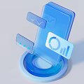 Blue AI Powered Commercial Equipment With Transparent Components And Modern Design