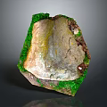 Natural Wood Stone With Green Moss Natural Texture And Color Variations