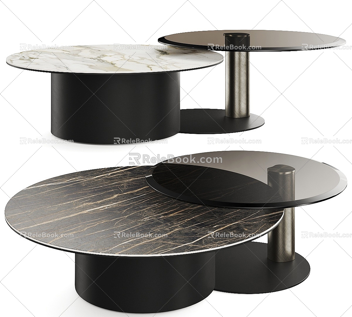 Modern coffee table coffee table combination 3d model