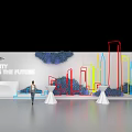 Seawit Inspire The Future Event With Colorful Skyline White Tables And People