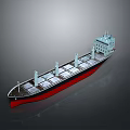 Large Cargo Ship With Multiple Containers Black Red Hull And White Superstructure 3d model