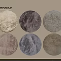 Round Carpets with Textured Patterns and Various Neutral Tones on 3d model