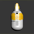 Yellow And Silver SLM-101 Weapon Hand Grenade With Pull Ring Metal Container