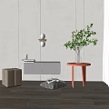 Modern bedside table 3d model