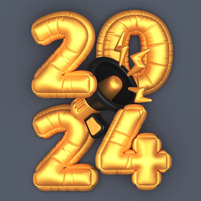 Digital Balloon Digital Balloon 2024 2024 Meichen New Year Meichen Decoration 3d model