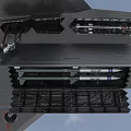 Advanced Modern Stealth Fighter Jet Flying High in Clouds With Visible Cockpit and Gray Body