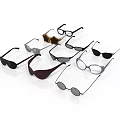Assorted Eyeglasses Collection with Various Styles and Colorful Frames for Daily Wear