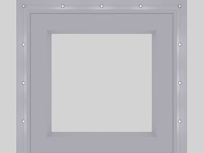 Modern Square Ceiling Design With Decorative Frame And Studs In Home Interior 3d model