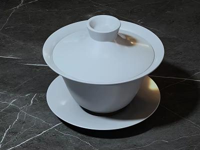 Modern teacup 3d model
