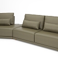 Corner Sofa Three-seat Sofa House Silent Style Sofa Light Luxury Sofa Leather Sofa 3d model