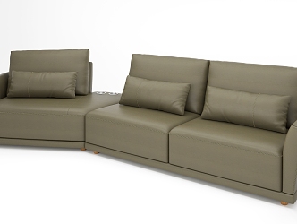 Corner Sofa Three-seat Sofa House Silent Style Sofa Light Luxury Sofa Leather Sofa 3d model