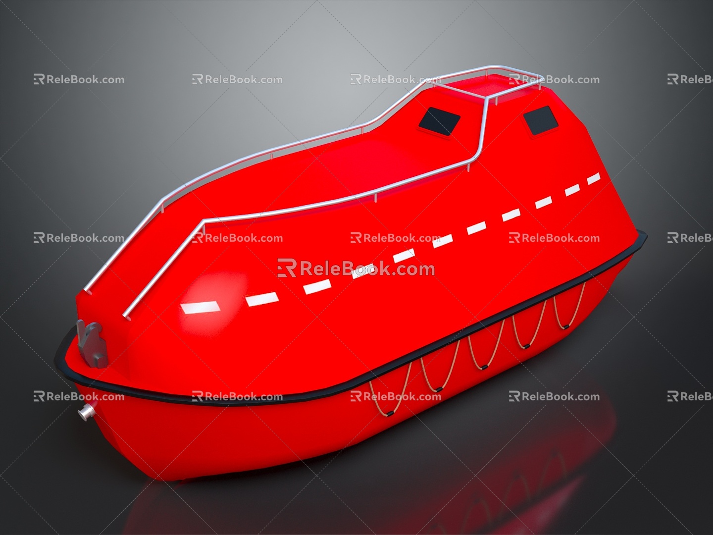 Modern Lifeboat Kayak 3d model