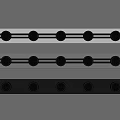 Modern Strip Devices With Circular Elements In Three Color Variations