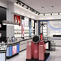 Mecca Cosmetics Retail Store Modern Interior With Pink Black Decor Makeup Display Shelves And Lighting