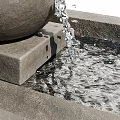 Modern Garden Ornament Concrete Bowl Shaped Water Fountain With Flowing Water