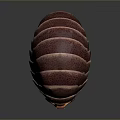 Cute Cartoon Armadillo Character With Textured Shell Orange Face And Claws