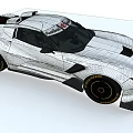 White Headwind Streetrace Race Car Featuring Sleek Design Open Top Sharp Headlights and Racing Tires