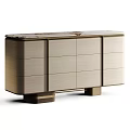 Modern Luxury Wooden Chest Of Drawers With Marble Top For Elegant Living Room Storage Furniture
