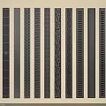 Various Textured Vertical Strips With Modern Patterns And Decorative Designs 3d model
