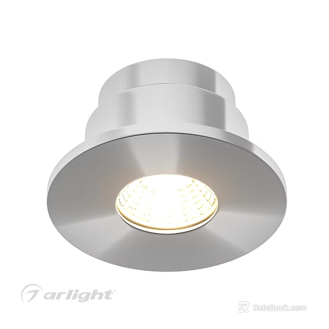 Modern Silver Metal Recessed Downlight Spotlight For Ceiling Lighting Design 3d model 