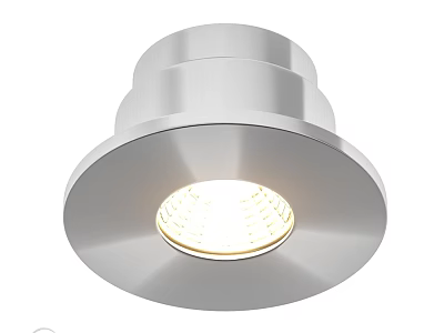Modern Silver Metal Recessed Downlight Spotlight For Ceiling Lighting Design 3d model