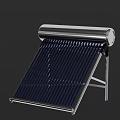 Solar Water Heater As Daily Use Appliance With Silver Storage Tank And Black Collector Tubes