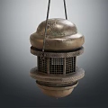 Vintage Copper Decorative Ornament Set With Dome Top And Grid Design For Home Decor