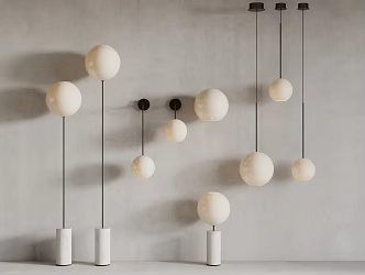 Modern combination lamp chandelier floor lamp table lamp 3d model
