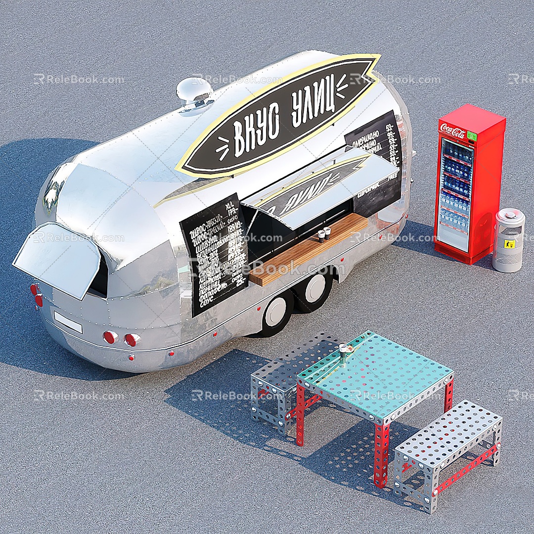 Sale car Sale truck Mobile dining car Sale booth 3d model