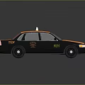 Colorful Toy Taxi Models In Various Colors With Roof Signs On Black Background
