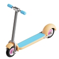 Modern Scooter Kids Toy Cartoon Scooter 3d model