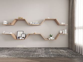 Nordic Wall Shelf Wall Decorations Pendant Laminate 3d model