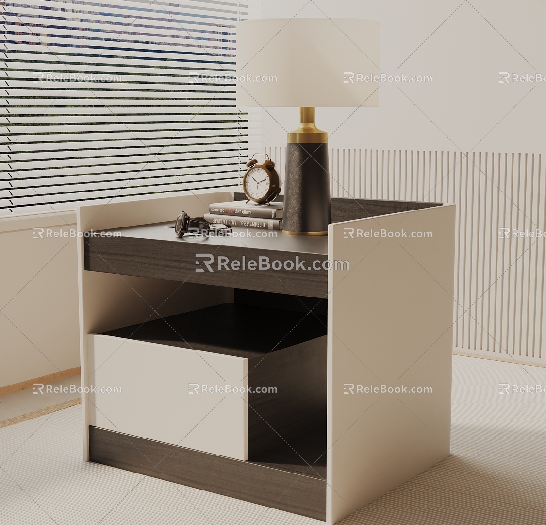 Modern Bedside Cabinet 3d model